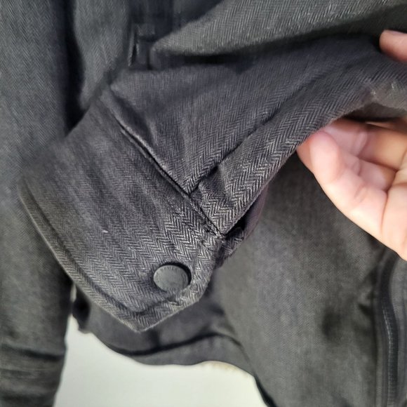 Eddie Bauer Men's Outdoor SZ LG Gray Black Sherpa Lined Zip Up Jacket - Picture 6 of 16